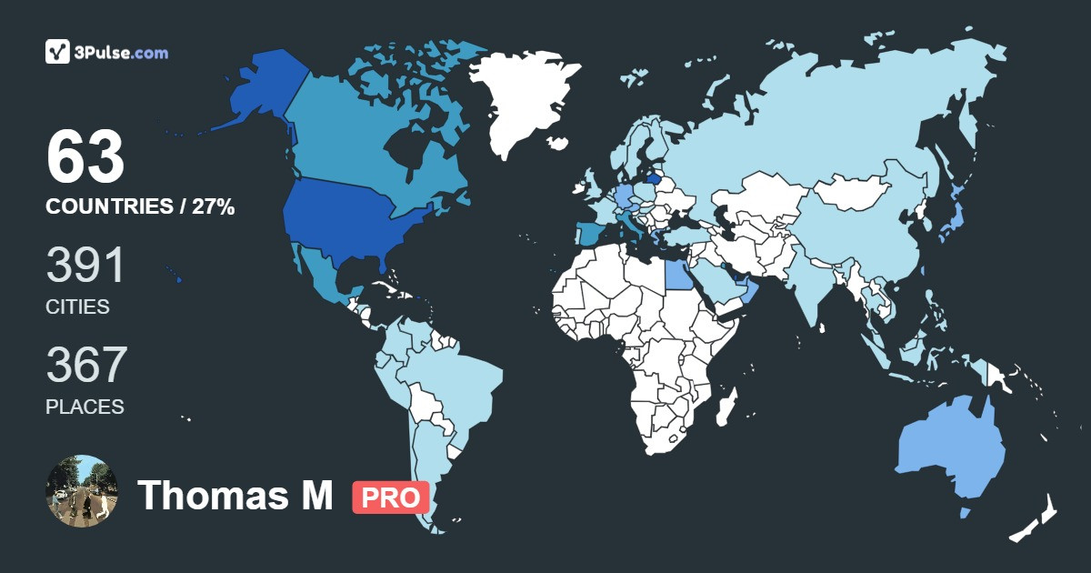 Изображение Карты путешествий Thomas M Scarnati M