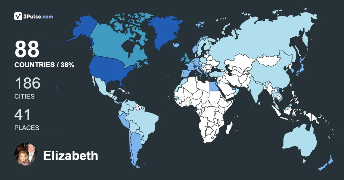 Изображение Карты путешествий Elizabeth Crenshaw