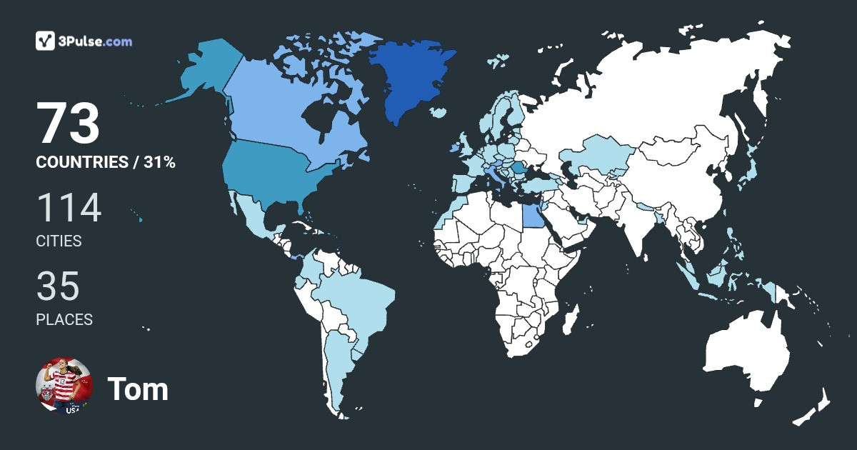 Изображение Карты путешествий Tom OB