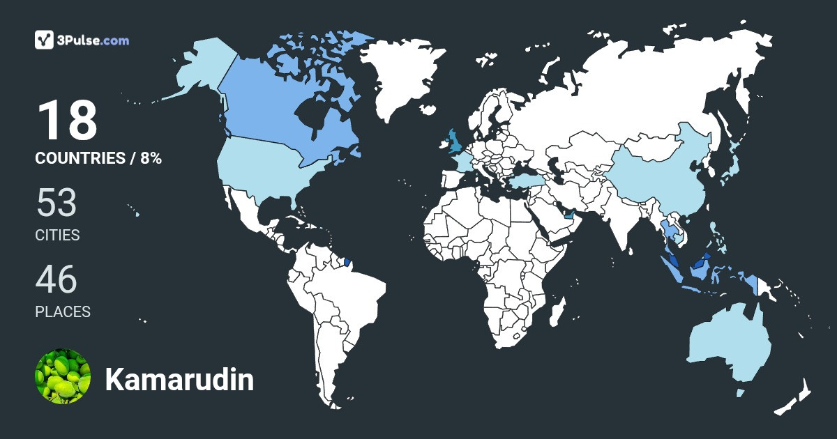 Kamarudin AR's Travel Map Image