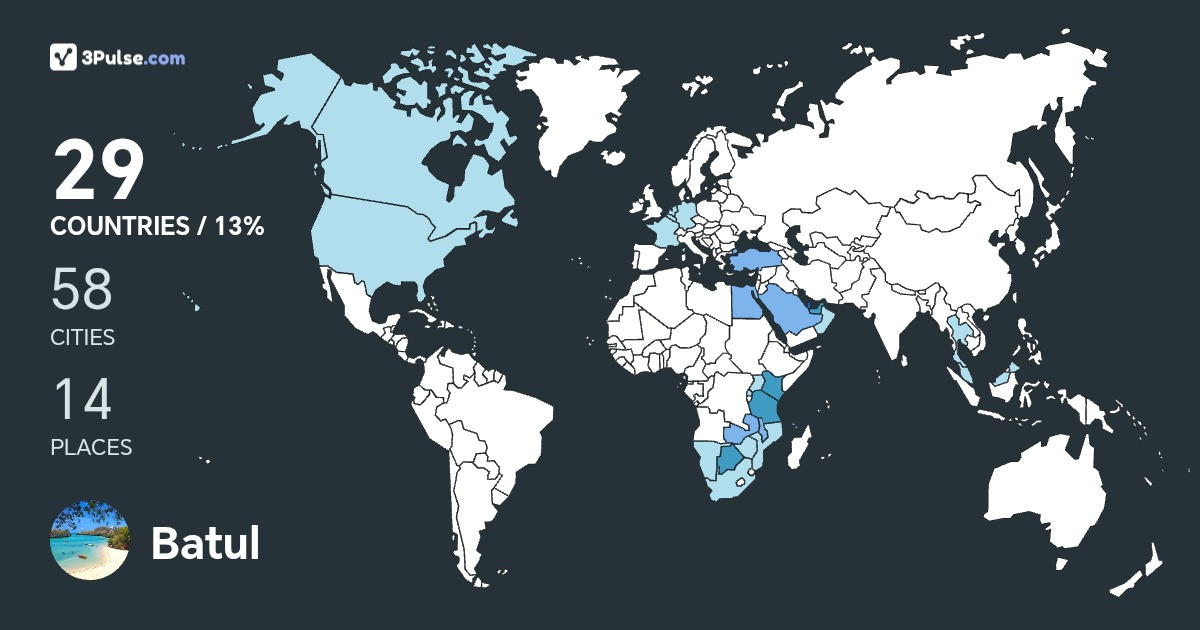 Batul Athman's Travel Map Image