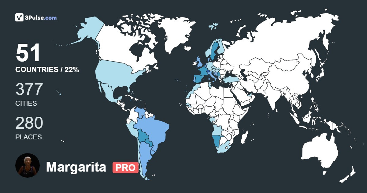 Margarita du Guerny's Travel Map Image