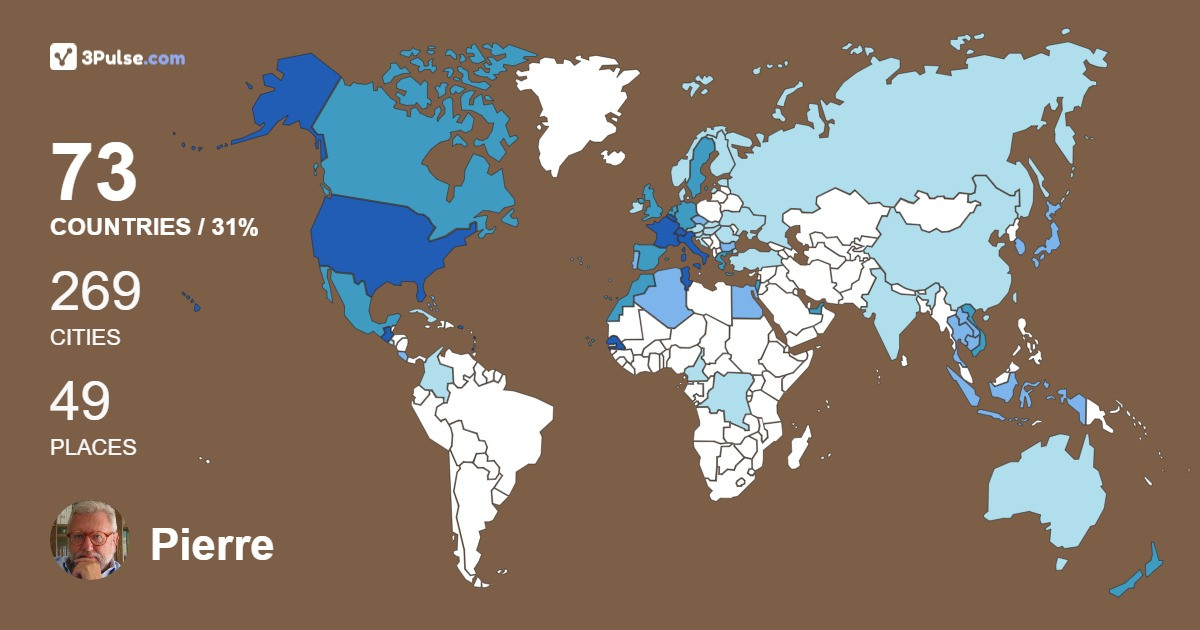 Pierre Lempereur's Travel Map Image