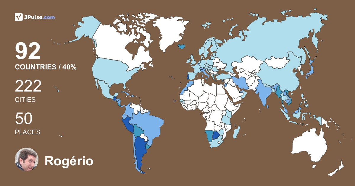 Rogério Martins's Travel Map Image