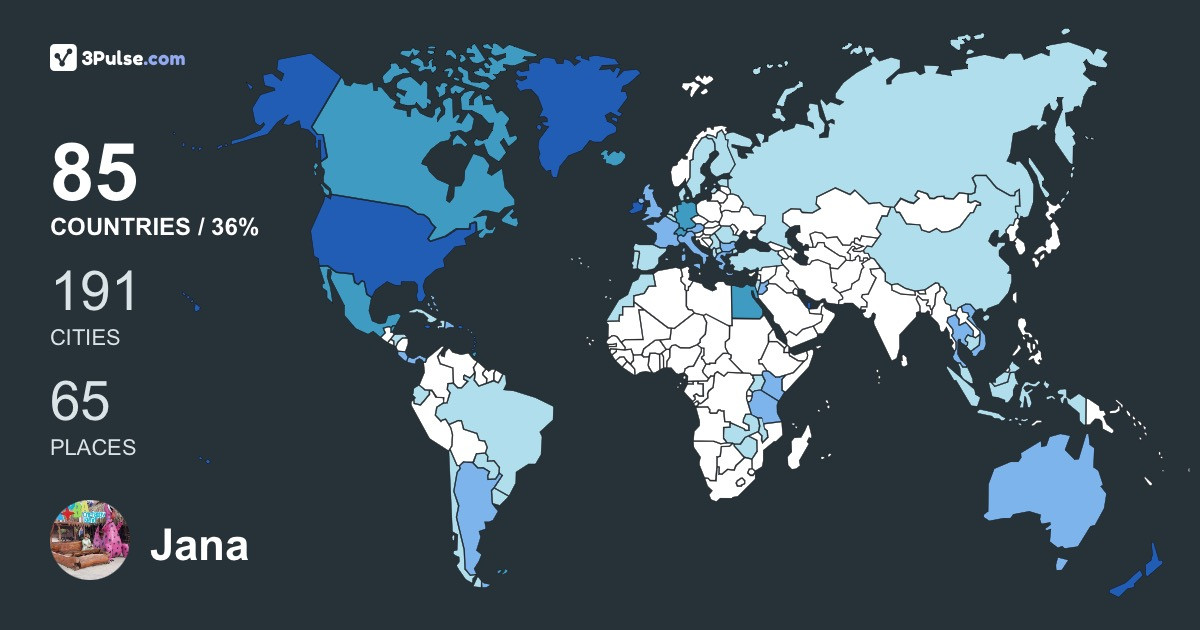 Изображение Карты путешествий Jana Williams Fite