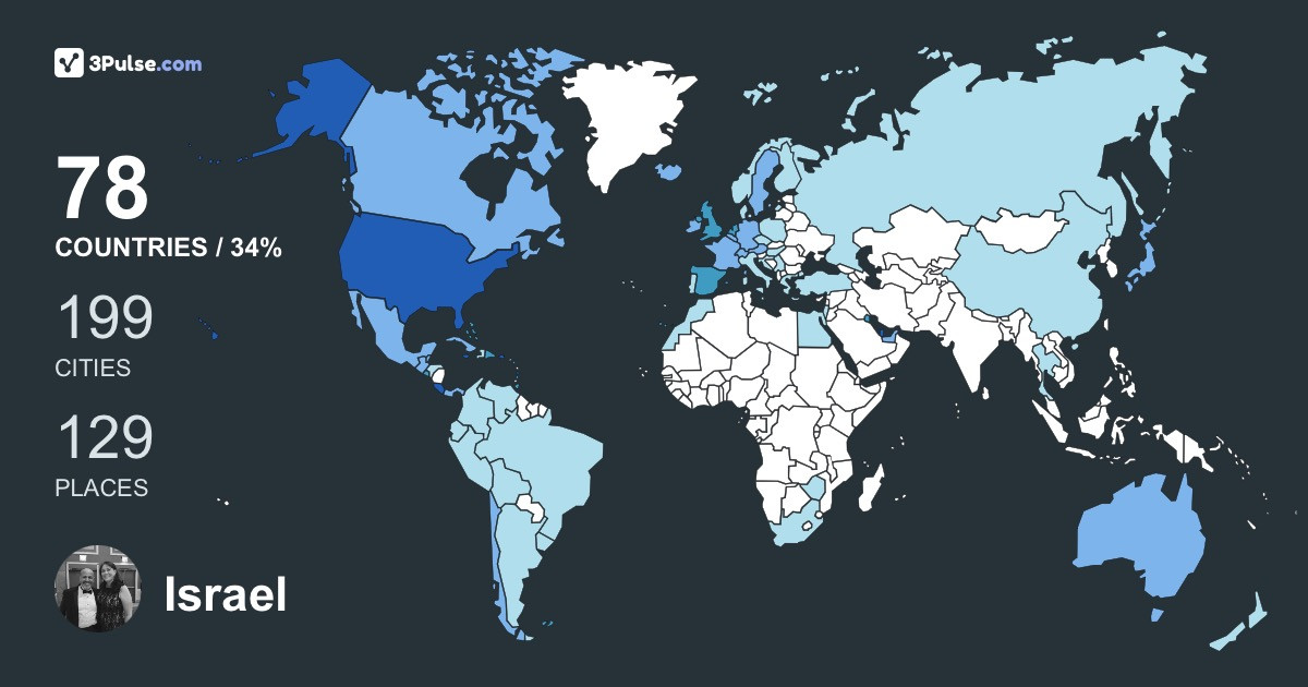 Israel Padron's Travel Map Image