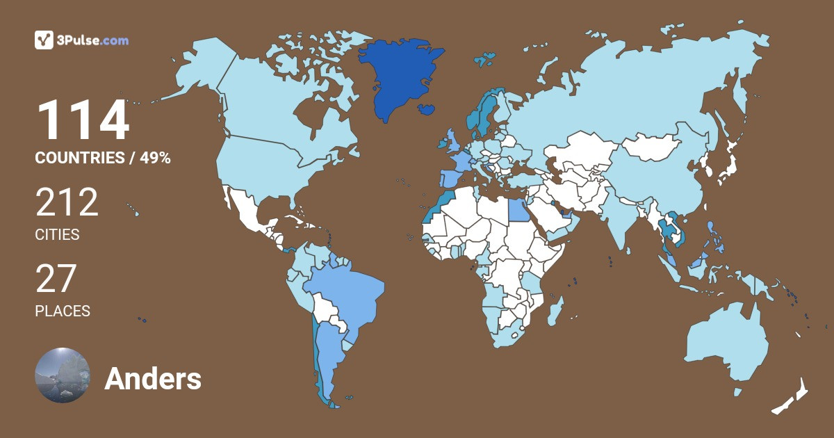 Изображение Карты путешествий Anders von Hofsten