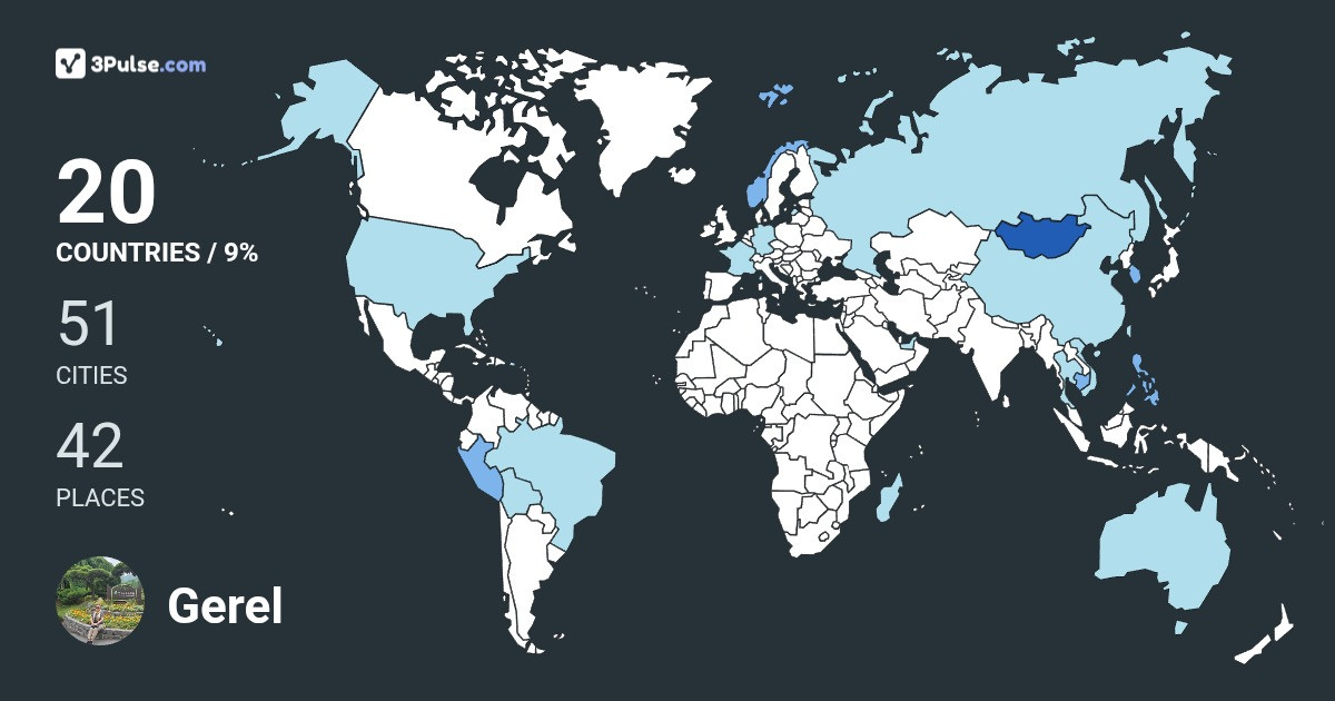 Изображение Карты путешествий Gerel Alimaa