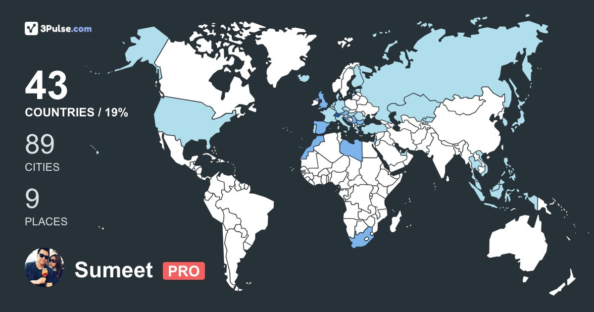 Изображение Карты путешествий Sumeet Bhobe