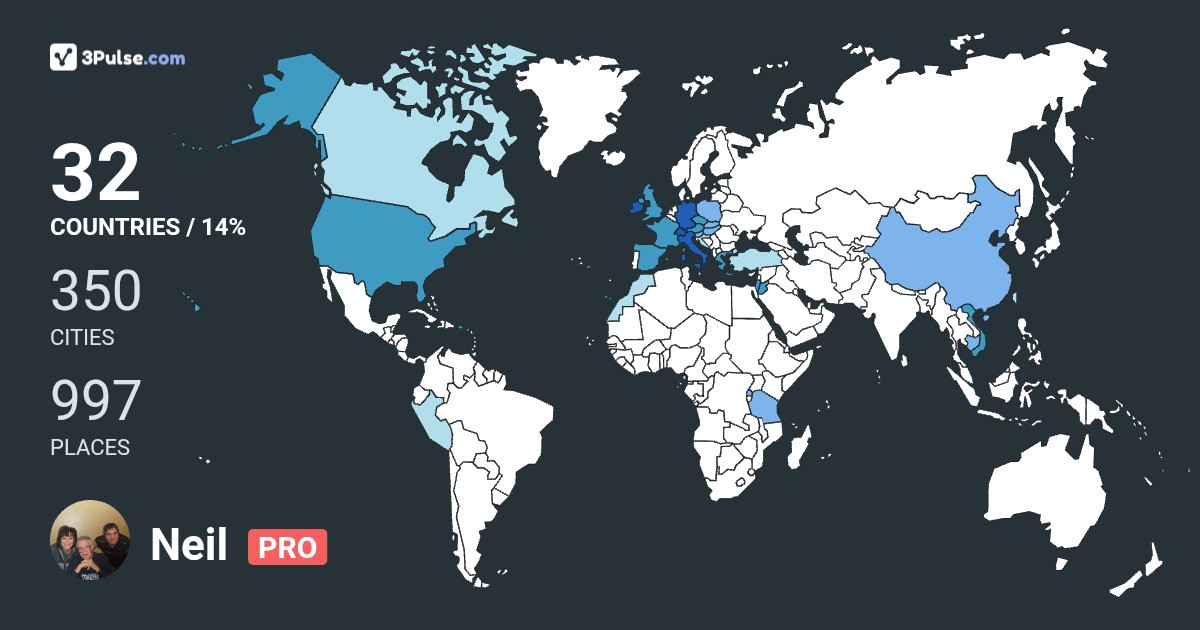 Изображение Карты путешествий Neil Matthews