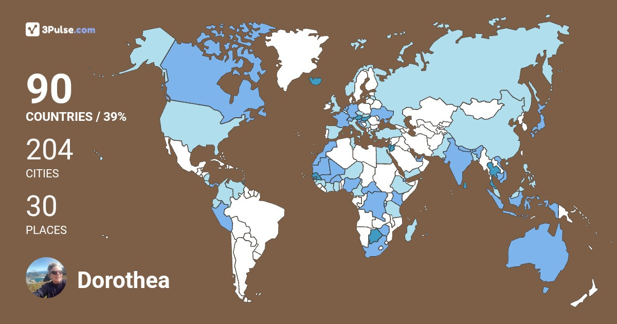 Dorothea Dollwet's Travel Map Image