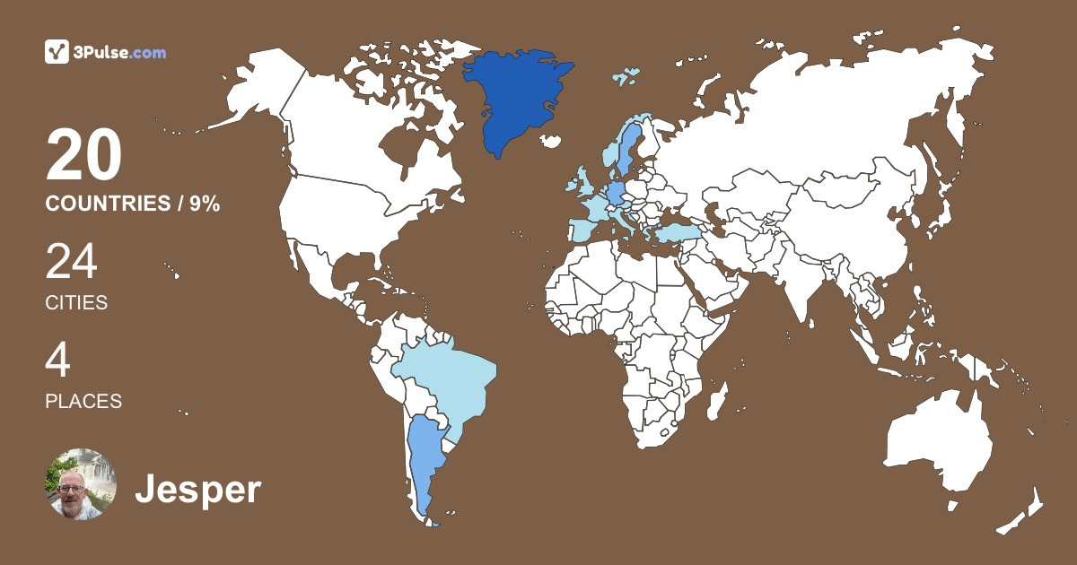 Изображение Карты путешествий Jesper Andersen