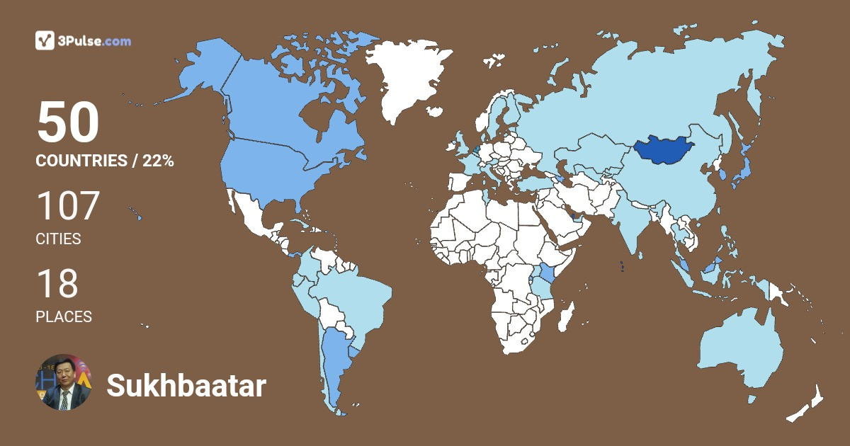 Изображение Карты путешествий Sukhbaatar Enkhjargal