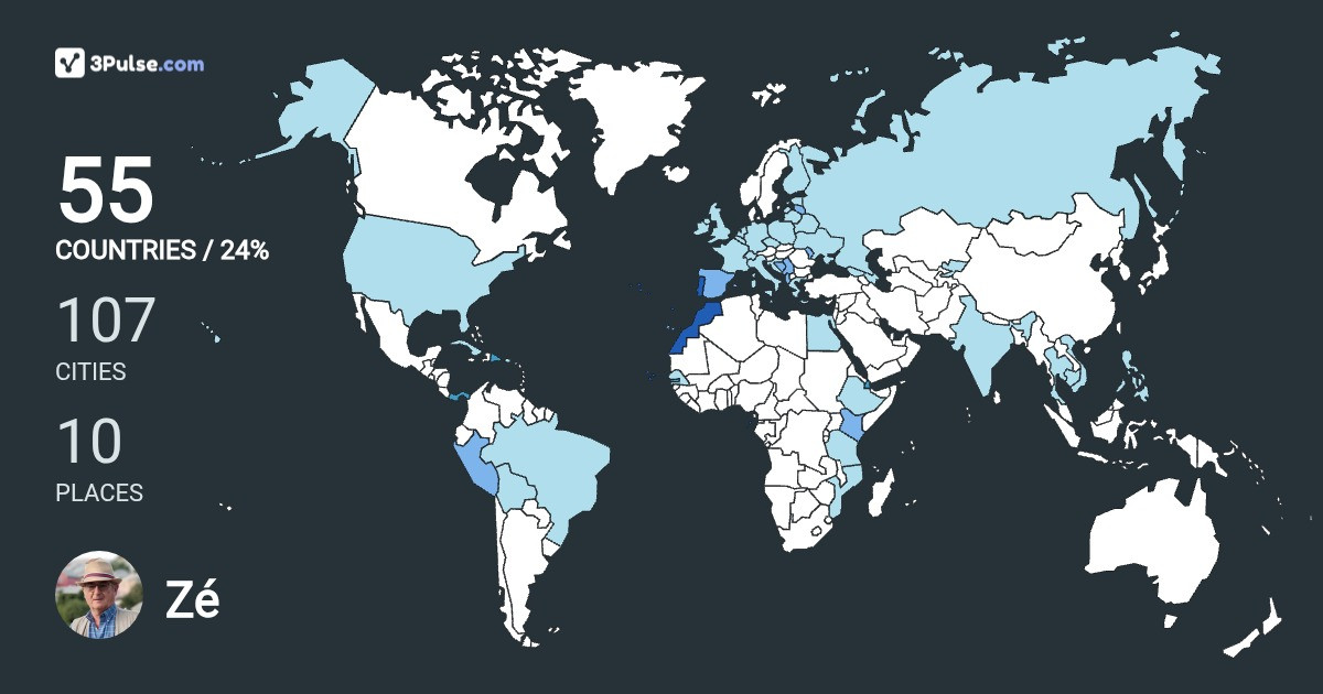 Zé Luís's Travel Map Image