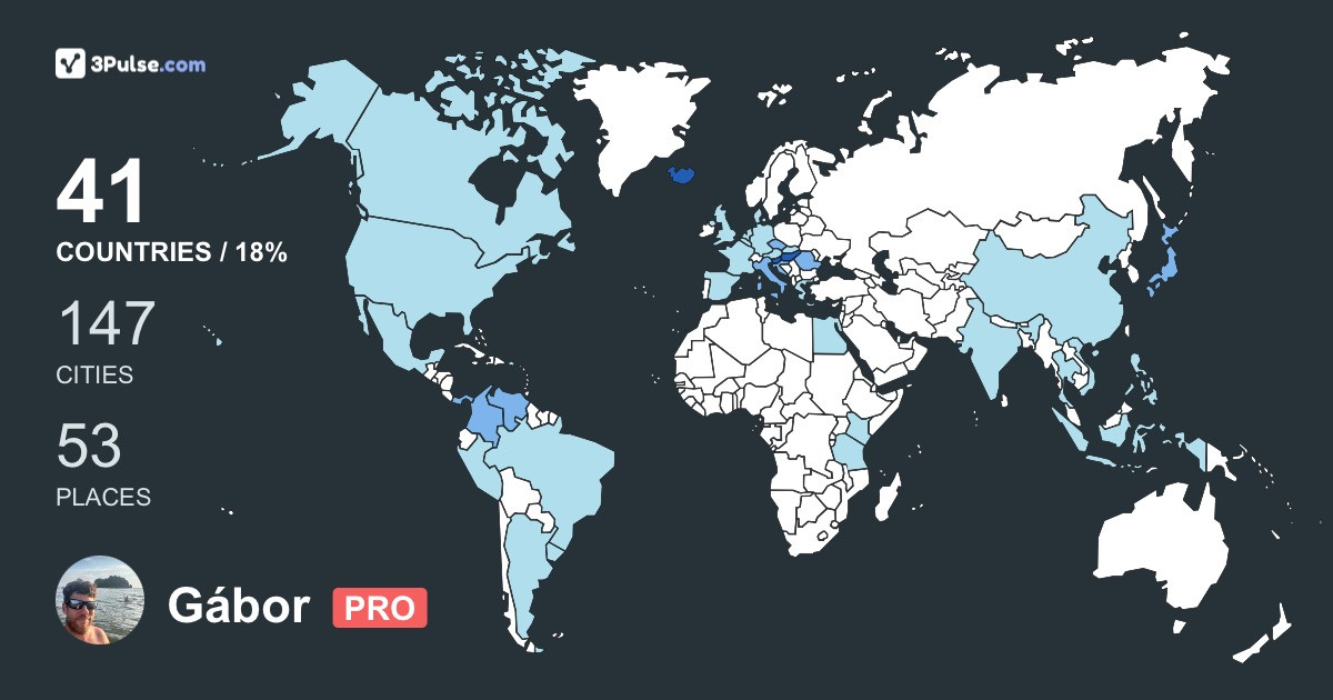 Изображение Карты путешествий Gábor Harmat-Szabó