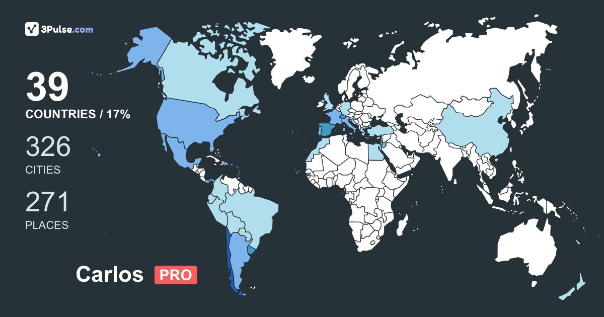Carlos Cruzat's Travel Map Image