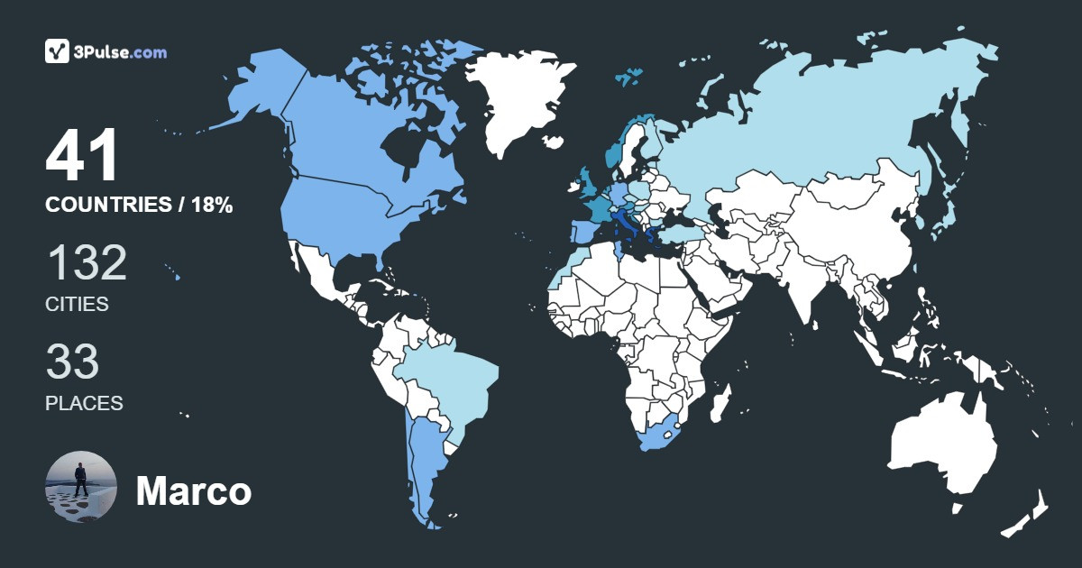 Изображение Карты путешествий Marco Malgarini