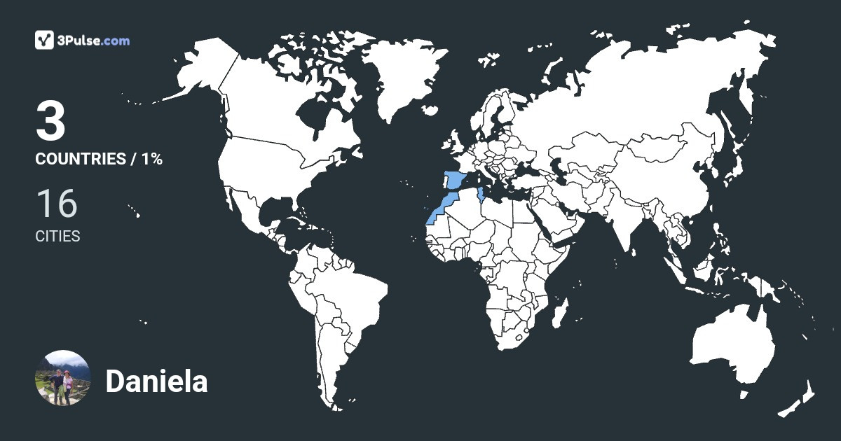Daniela Bagni's Travel Map Image