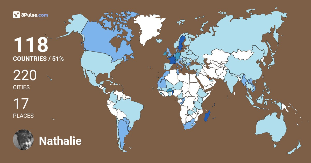 Nathalie Persson's Travel Map Image