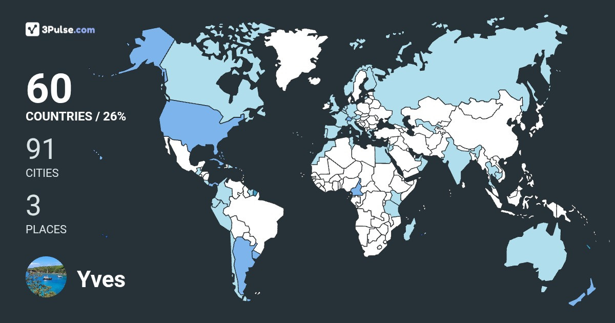 Yves Khaiat's Travel Map Image