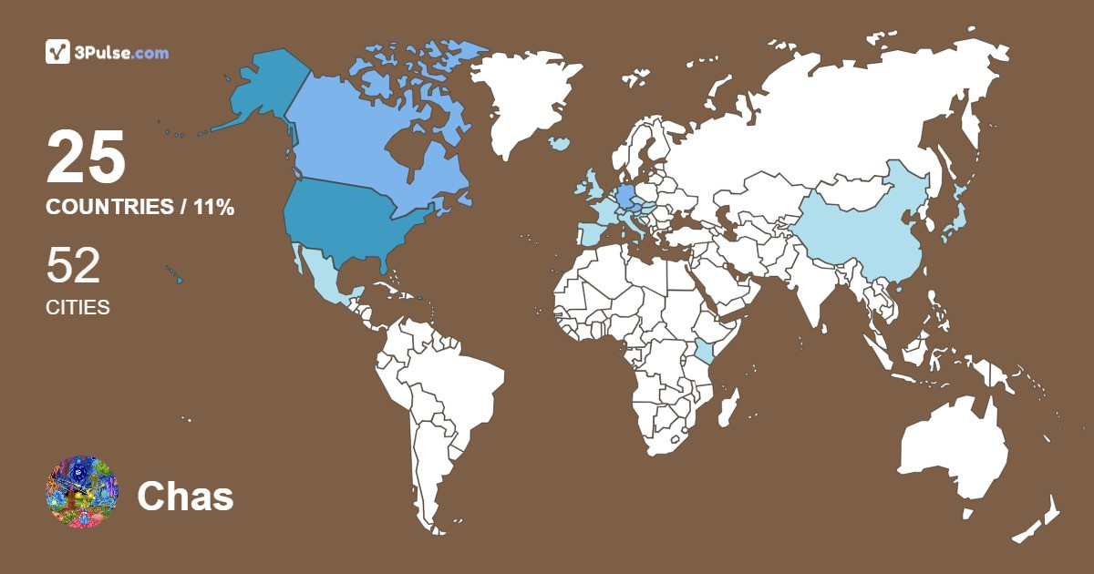 Chas Sniding's Travel Map Image