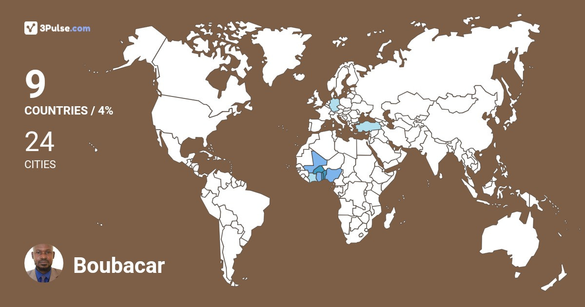 Boubacar Doumbia's Travel Map Image