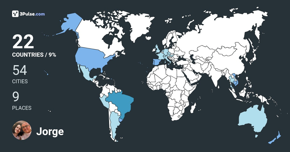 Jorge Rodrigues's Travel Map Image