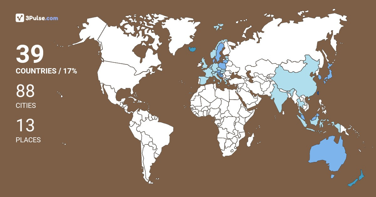 Kym's Travel Map Image
