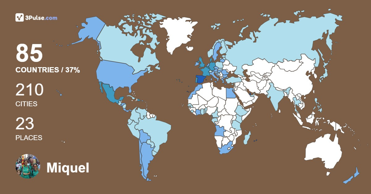 Miquel Font Oliveras's Travel Map Image