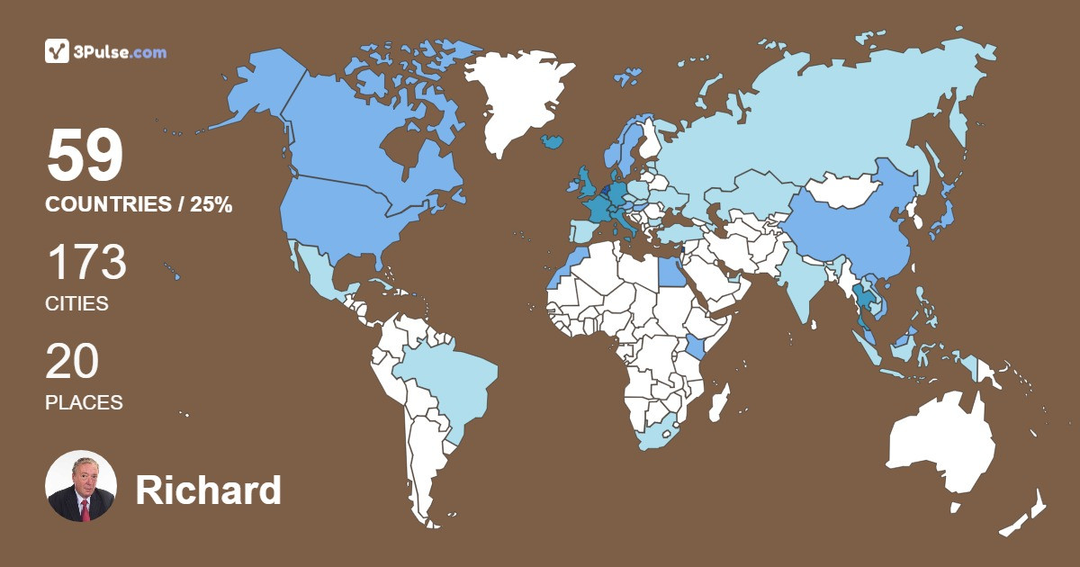 Richard Griffiths's Travel Map Image