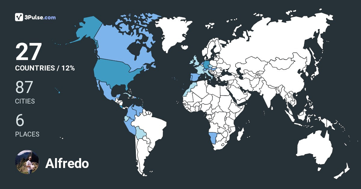 Alfredo Schulte-Bockholt's Travel Map Image