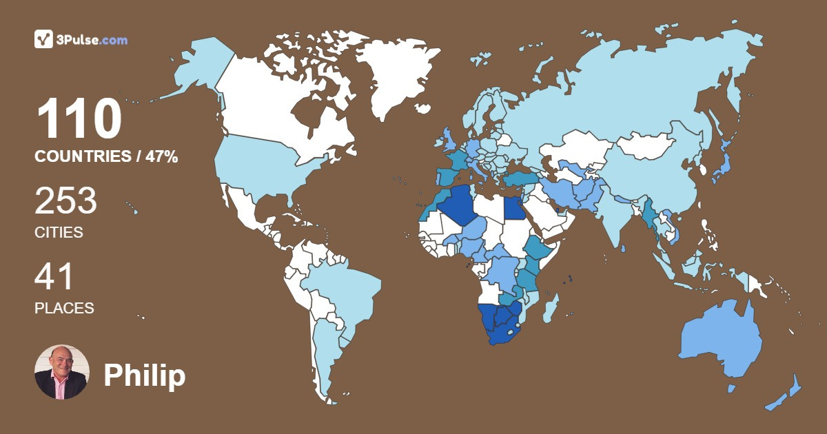 Philip Engelen's Travel Map Image