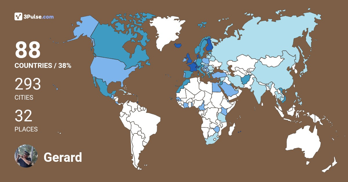 Изображение Карты путешествий Gerard Debruyne