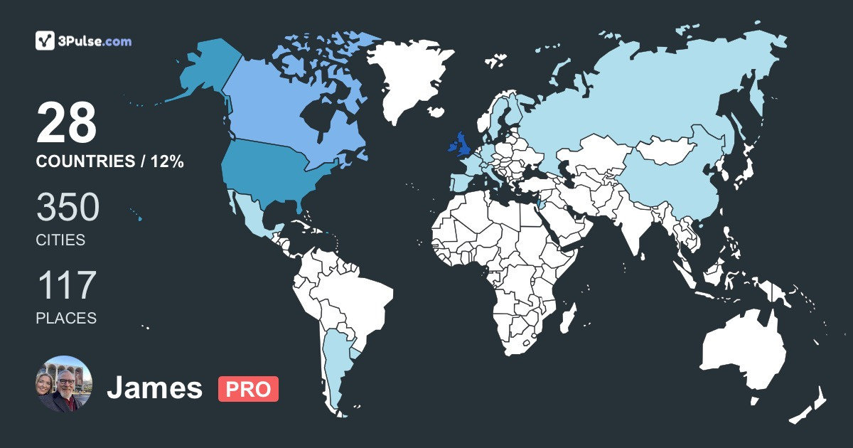 James Shanahan's Travel Map Image