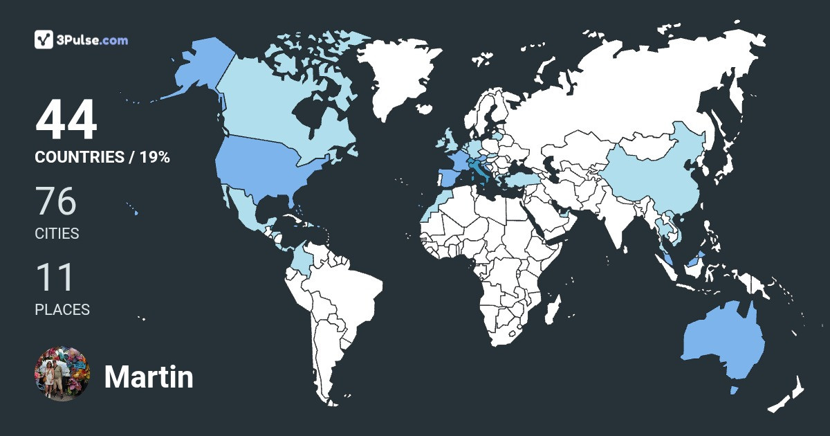 Martin Robertson's Travel Map Image