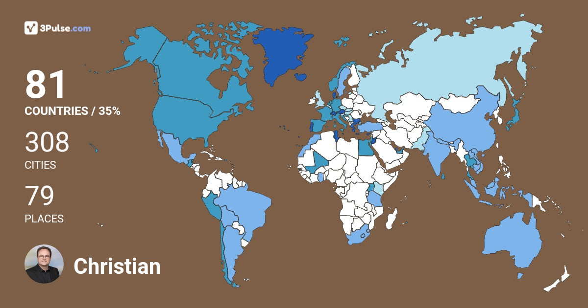 Christian Nöthiger's Travel Map Image