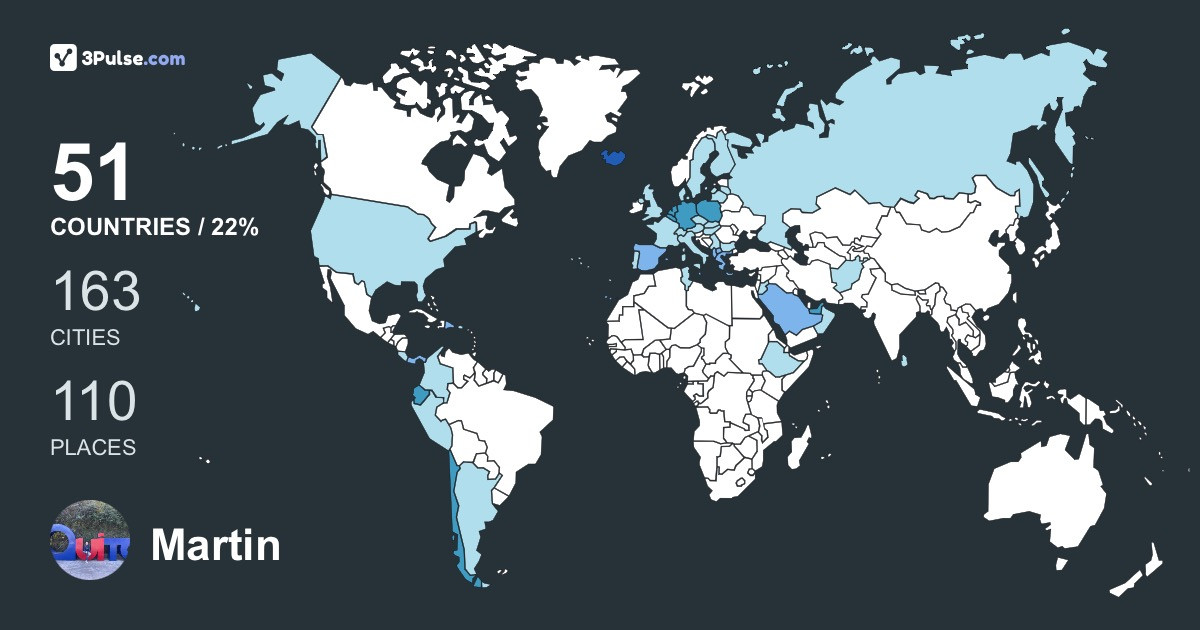 Martin Holzer's Travel Map Image