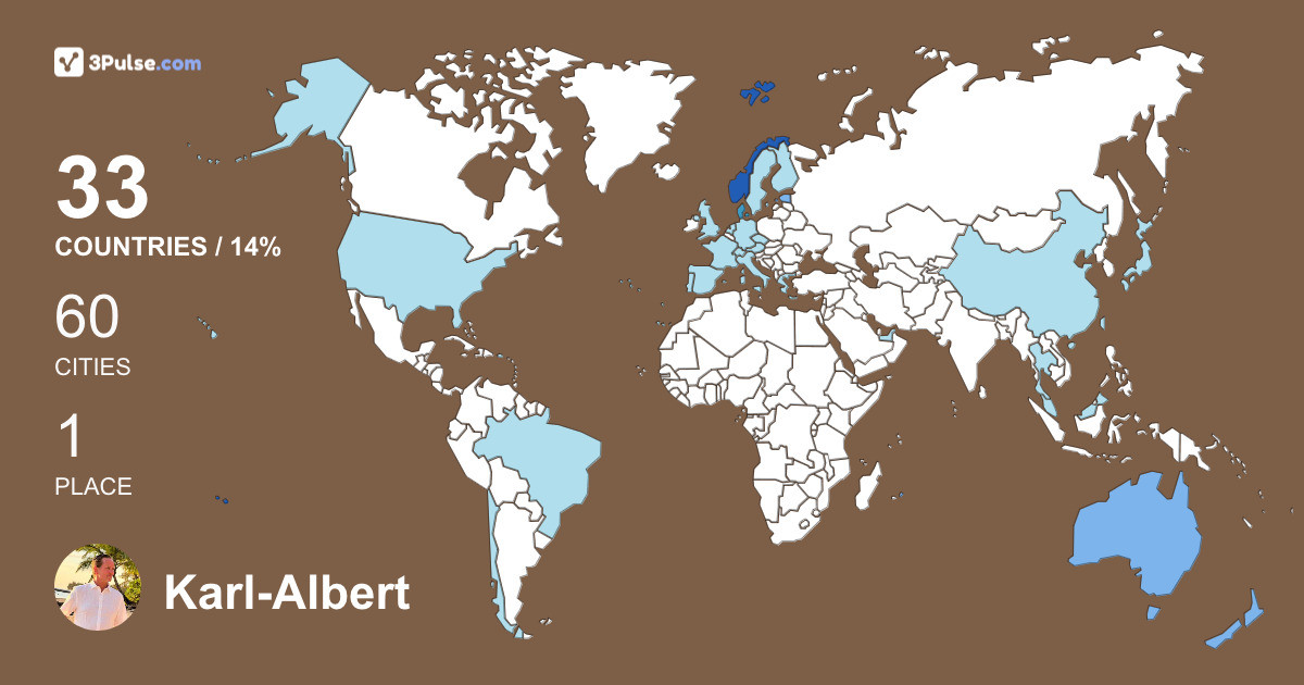 Изображение Карты путешествий Karl-Albert Kjerstad