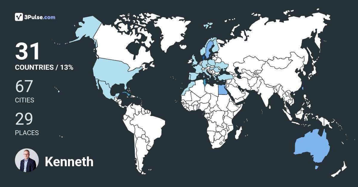 Изображение Карты путешествий Kenneth Jessen