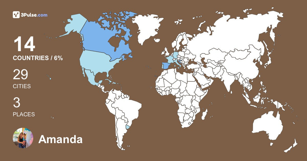 Amanda Rosa's Travel Map Image