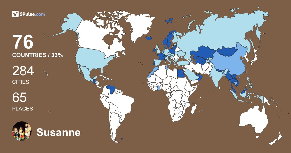 Изображение Карты путешествий Susanne Ladefoged