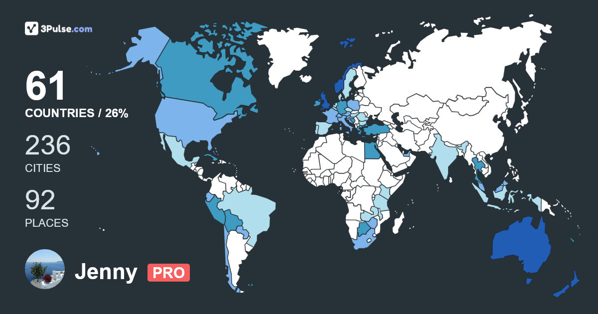 Jenny Phillips's Travel Map Image