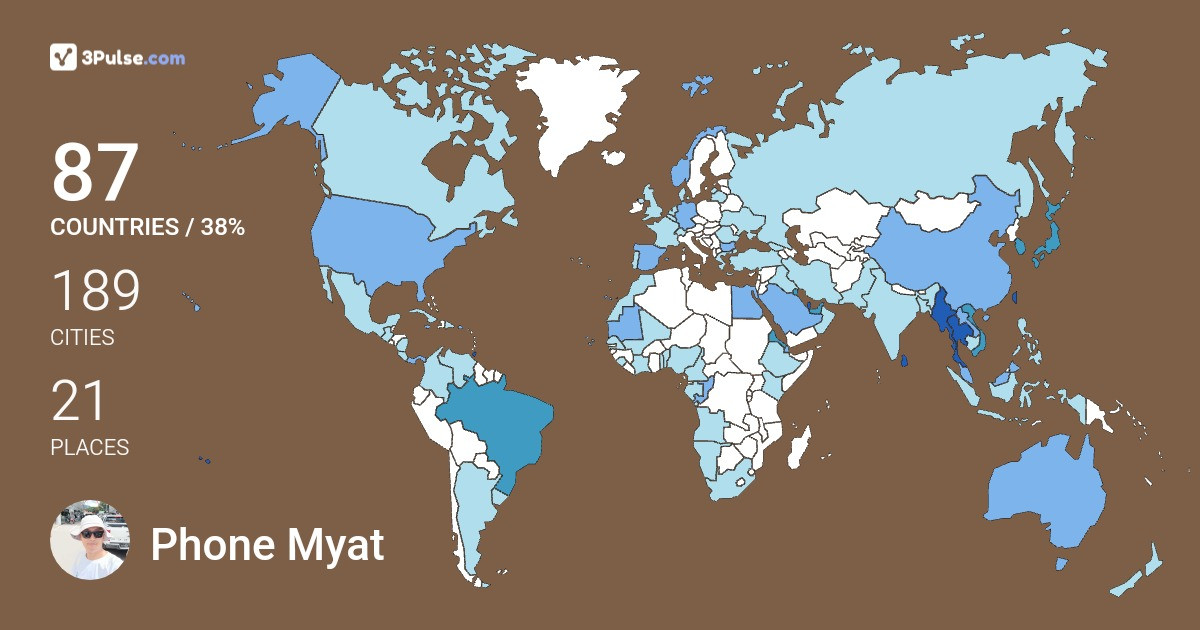 Изображение Карты путешествий Phone Myat Naing