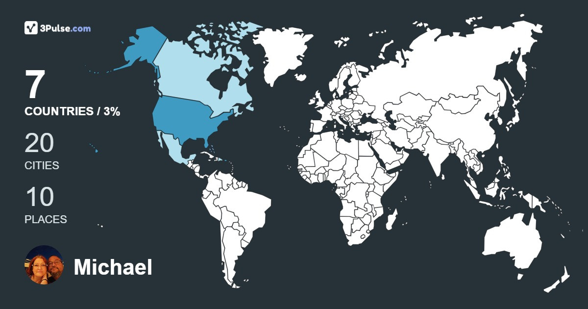 Изображение Карты путешествий Michael Bean