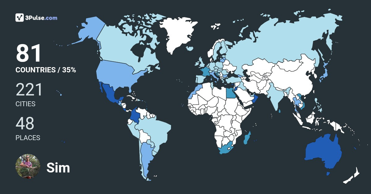 Sim Alnt's Travel Map Image