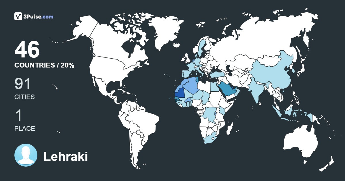 Lehraki Jemal's Travel Map Image