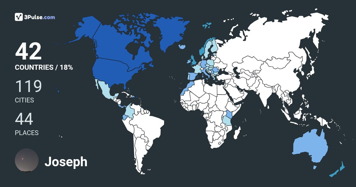 Изображение Карты путешествий Joseph Cosgrove