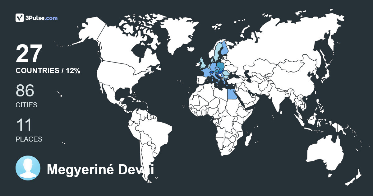 Megyeriné Devai Orsolya's Travel Map Image