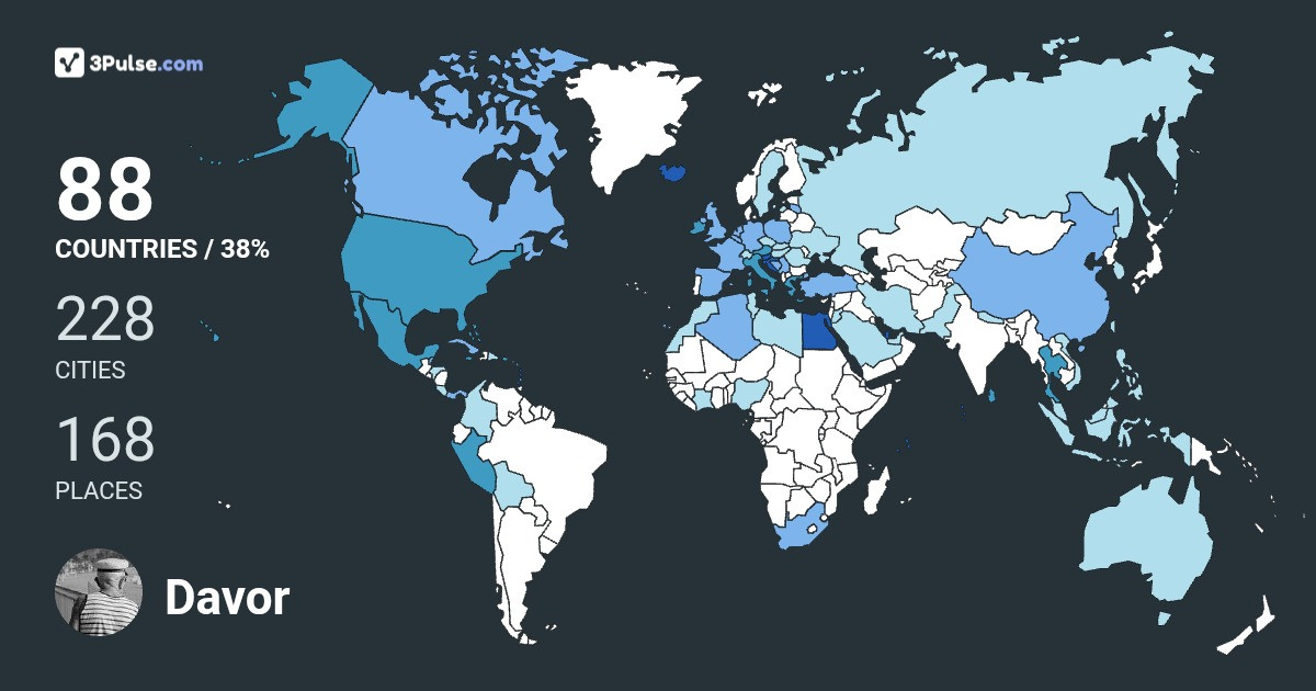 Davor Polonijo's Travel Map Image