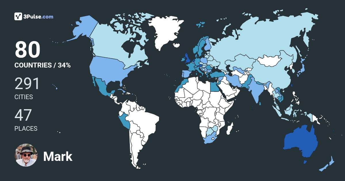 Изображение Карты путешествий Mark Bannerman